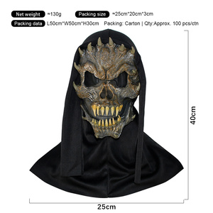 Masque d'Halloween en latex fantôme, masque de costume d'horreur, masque de visage de fantôme effrayant, décoration de fête - Product Image 5