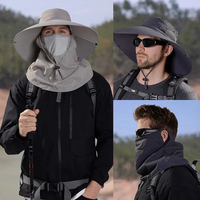 Chapeau de pêche avec rabats, protection UV, chapeau de soleil pour femme avec voile, chapeaux de plage avec protection du cou, chapeau de soleil avec rabat pour le cou