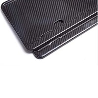 Cadre de plaque d'immatriculation de voiture en fibre de carbone personnalisable, matériau léger
