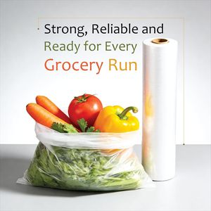 Plastic Produce <b>Bags</b> 18x24 Inch Roll 250 Count Clear Food Storage <b>Bags</b> For Vegetables - Product Image 5
