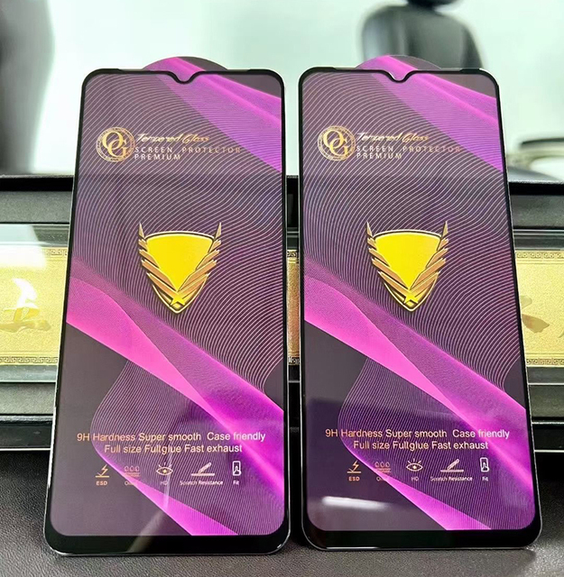 ESD Golden Armor OG Full Glue Full Cover 9H HD Tempered Glass Screen Protector for Samsung A16 Film