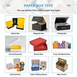 Boîte d'emballage alimentaire pliable en papier avec logo personnalisé, boîte à chocolat noir, boîte à bonbons, boîte à oreiller, emballage pour cadeau - Product Image 6