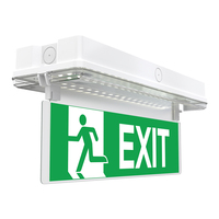 Señalización LED de Salida de Emergencia de Alto Lumen IP65 con Certificación CE CB, Batería de Respaldo LiFePO4 de 3H, Libre de Mantenimiento, Luz de Emergencia para Ubicaciones Húmedas