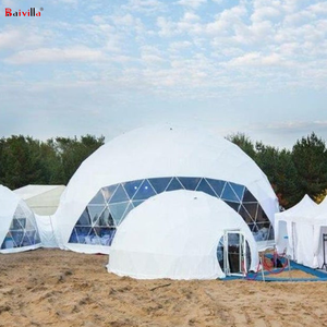 เต็นท์โดมทรงจีโอเดสิกขนาดใหญ่ ทำจากผ้าพีวีซี สำหรับแกลมปิ้ง ขาย - Product Image 5