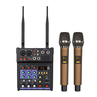 Console de mixage audio professionnelle 4 canaux en métal CT12 pour studio, équipement musical, DJ, avec effets intégrés