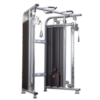 Machine de musculation compacte à câbles croisés avec deux blocs de poids pour petite salle de sport à domicile, design gain de place