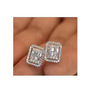 Boucles d'oreilles Xinfly, nouveau design, pour femme, en or 18 carats et diamants naturels Rock Candy 0,50 ct - Product Image 1