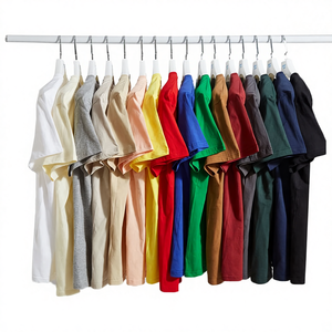 Nouveau T-shirt en coton 180g 26s à col rond pour homme, coupe ample, imprimé par transfert thermique, T-shirt pour homme - Product Image 1