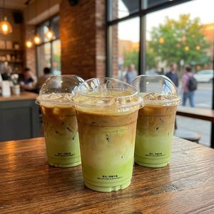 Gobelets en plastique PET transparents personnalisables avec couvercles pour matcha latte, café glacé à emporter, 12oz, 14oz, 16oz, 18oz, 20oz, 24oz – Vente en gros - Product Image 1