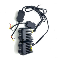 Phare de travail LED pour moto, 60W, jaune et blanc, double couleur, 6000K, phare antibrouillard
