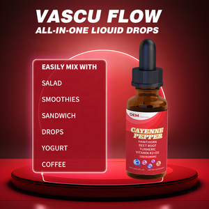 Extracto Líquido de Pimienta Cayena al por Mayor OEM con Hawthorn, Remolacha, Cúrcuma, Vitamina I, K2 + D3 para Apoyar el Metabolismo - Product Image 5