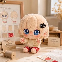 Poupée en peluche de coton personnalisée, motif chat en fourrure Star Eye Cream, tenue pyjama, objet de collection, vente en gros