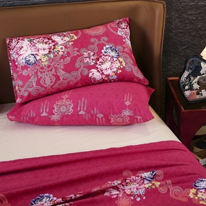 Phong Cách Mỹ Bông Mùa Đông Lớn Hoa Cưới Dày 3Pcs Vua Nữ Hoàng Giường Bìa Tấm Ga Giường - Product Image 5