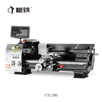 Tour à métaux manuel horizontal CTC280, 750W, 1600 tr/min, 220V, mini-machine de fraisage DIY
