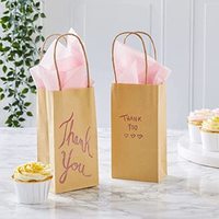 Sac en papier kraft avec poignées, logo personnalisé imprimé, économique, écologique, recyclable, emballage alimentaire à emporter, poignée longue marron