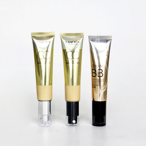 Flacon vide en <span class=keywords><strong>plastique</strong></span> aluminium doré, 50ml-400ml, 5 pièces, pour crème cosmétique, Tube <span class=keywords><strong>souple</strong></span> pour nettoyant de visage, conteneurs de Lotion à presser, 50g-400g - Product Image 2