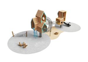 <span class=keywords><strong>Parque</strong></span> Infantil Personalizado para Exterior con Juegos <span class=keywords><strong>de</strong></span> Columpios y Escalada para Niños, Casa del Árbol <span class=keywords><strong>de</strong></span> Madera con Toboganes para Exterior - Product Image 3