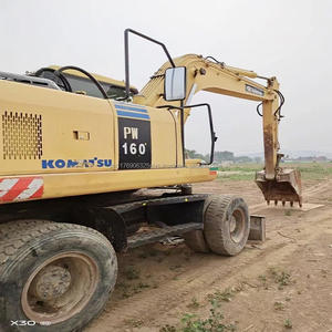 Excavadora de ruedas Komatsu pw160 usada en buenas condiciones, Venta barata, excavadora multifunción original hecha en Japón, excavadora tipo rueda pw160 - Product Image 3