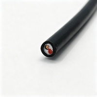 Cable Eléctrico Impermeable Paide PDK81301 de 2 Núcleos, 18AWG, Cobre Desnudo, Aislamiento de PVC, Cubierta de TPU, Negro, para Equipos Subacuáticos