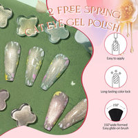 20 Warna 2 Gratis Spring Cat Eye Gel Polish Bebas TPO Bebas HEMA Pastel Magnetic Shimmer Gel untuk Seni Kuku Salon Alami