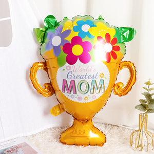 Día DE LA MADRE Globos de papel de aluminio Ramo en forma de trofeo Decoración del Día de la madre Feliz Dia De La Madre - Product Image 6