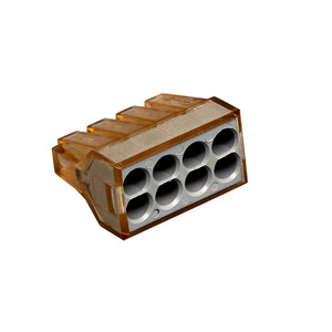 Bloque de Terminales Universal Yaosheng Transparente de 8 Pines, Conector Macho de 2 Filas, Cableado Rígido YS-608 para Instalaciones Eléctricas - Product Image 1