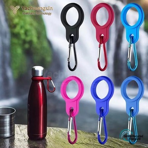 Hot Sale Silicone Water Bottle Carrier with Keychain Clip for Outdoor Activities or Daily Use <b>Camping</b> & <b>Hiking</b> Product - Product Image 3