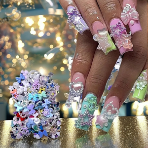 Qianya <span class=keywords><strong>Amazon</strong></span> Exclusif 3-en-1 Crystal Glitter Mix: Chunky Fine Sparkles pour Nail Art, Fournitures de gros directes d'usine - Product Image 2