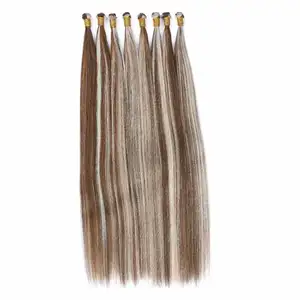 Dikke einde Dubbel Getrokken, 100% menselijk haar Cuticula Uitgelijnd Double Drawn Russische Haar Hand Gebonden Inslagen extensions