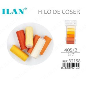 Filo da Cucito Ilan 40S/2 Confezione da 6 Pezzi per Progetti di Cucito - Product Image 1