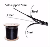 Cable de caída Fibra Drop Flat Cable G657A1 G657A2 Tipo FTTH 1 núcleo 2 núcleos Cable de caída de fibra óptica