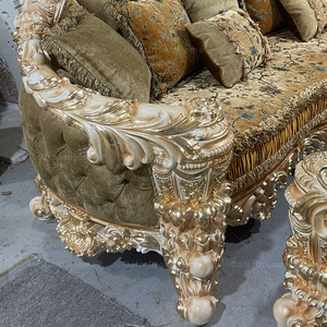 Sang trọng và Hoàng gia phong cách sofa Set sang trọng thủ công rắn gỗ sofa cổ điển phòng khách ghế sofa - Product Image 6