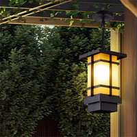 Lámpara Colgante Exterior Contemporánea LED Impermeable para Jardín, Patio, Puerta, Pasillo, Balcón