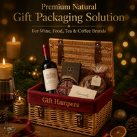 Panier-cadeau en osier naturel de qualité supérieure JY avec poignée, panier-cadeau avec doublure pour aliments, vin, thé, café, emballage cadeau