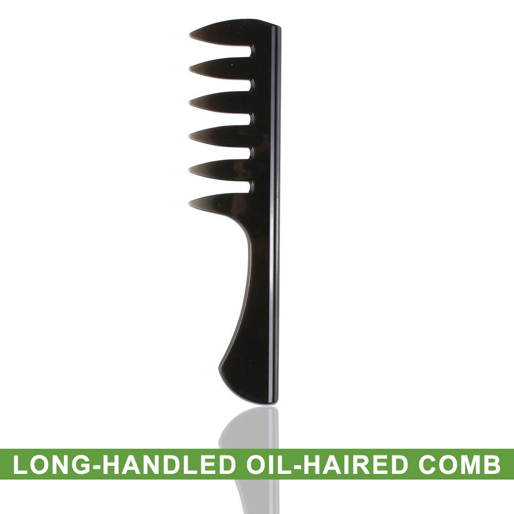 Black+Long-handled oil-headed comb