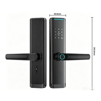 Serrure de porte électronique intelligente WiFi en alliage d'aluminium 2026 avec application Tuya, déverrouillage à distance et accès par carte-clé pour porte en bois