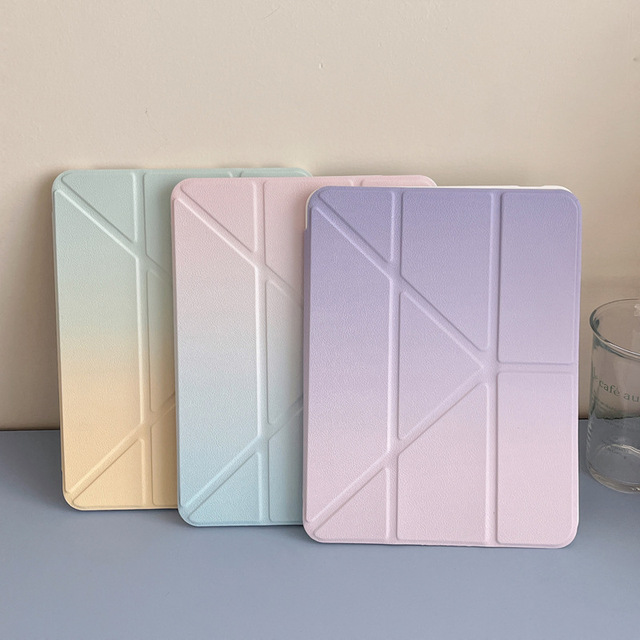 Wholesale Colorful Silicon Case for iPad Air 4/5/6 with Camera Protection Gradient Design Shockproof