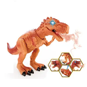 Dinosaur toy plastic electric walking with light Tyrannosaurus rex plus water spray children's dinosaur toy