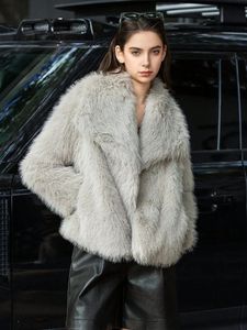 Manteau <span class=keywords><strong>trench</strong></span> en laine matelassé sur mesure pour femmes, veste d'hiver formelle respirante avec imprimé teinté, taille plus, fausse fourrure, vêtements d'extérieur - Product Image 3