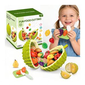 Ensemble de jouets de cuisine pour enfants, jeu d'imitation, fruits et légumes à découper, jouets de rôle pour enfants, éducation précoce, cuisine en plastique - Product Image 4