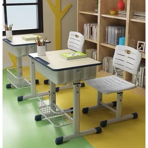 Conjunto <span class=keywords><strong>de</strong></span> Escritorio y Silla <span class=keywords><strong>de</strong></span> Madera Ajustables Moderno, Duradero, Cómodo. Perfecto para escuelas secundarias, oficinas en casa y salas <span class=keywords><strong>de</strong></span> estar. - Product Image 3