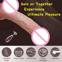 Vibrador de Alta Calidad con Control Remoto, Dildo Vibrador para Mujeres, Juguete Sexual Realista, Dildo Vibrador Femenino