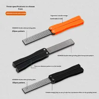PMS Double face pliable Portable extérieur aiguiseur de couteaux diamant pierre à aiguiser en forme d'éventail affûtage