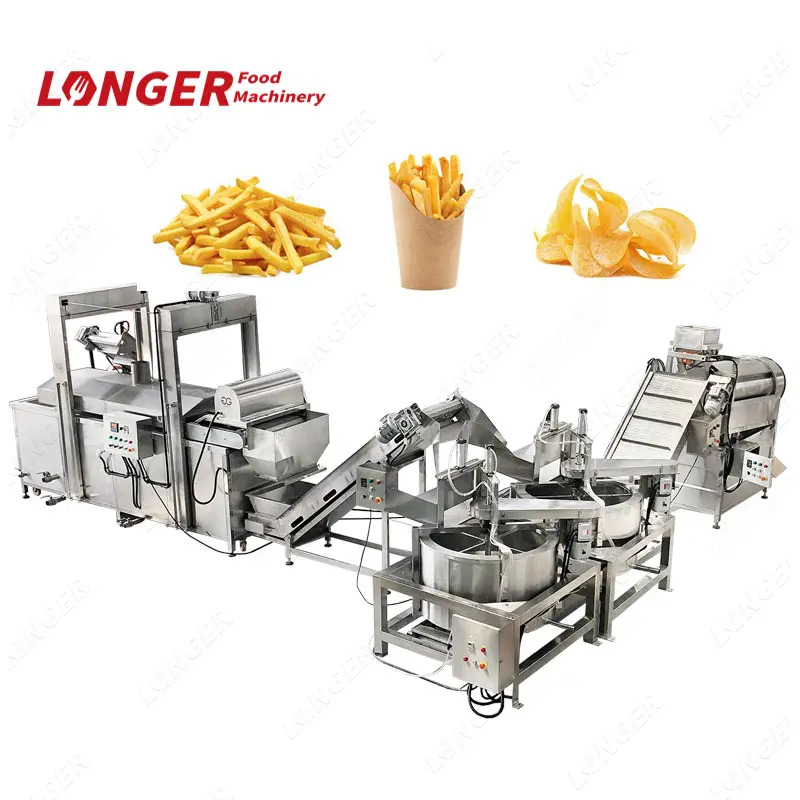 Zhengzhou Länger Fabrik Preis Automatische Frische Kartoffel Chips, Der Maschine Anlage Fotos Französisch Frites, Kartoffel Produktion Linie