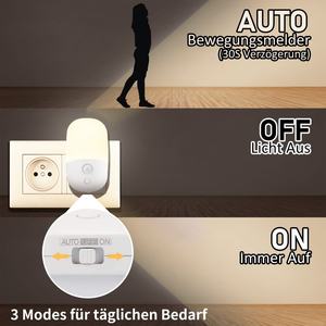Luz Nocturna Enchufable para Dormitorio con Enchufe US/EU/UK, Luces Nocturnas con Sensor de Movimiento - Product Image 2