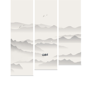 Pantalla de partición de cortina de rodillo especial con estampado de elevación eléctrica con patrón de paisaje de estilo japonés-chino - Product Image 6