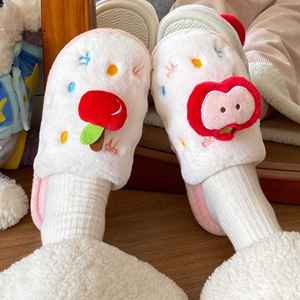 รองเท้าแตะแบบสวมครึ่งเท้าบุขนแกะสำหรับผู้หญิง รุ่นใหม่ประจำปี 2025 สำหรับฤดูใบไม้ผลิ ฤดูใบไม้ร่วง ฤดูหนาว พื้นหนาสองชั้น ทำจากผ้าขนสัตว์และผ้าฝ้าย อุ่นสบาย เหมาะสำหรับใส่กลางแจ้ง - Product Image 5