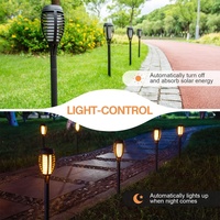 12 33 51 72 96 leds Tiki Feu Clignotant Danse Décoration de Paysage En Plein Air Lumière De Flamme Solaire pour le Jardin De Cour Chemin Patio Plage