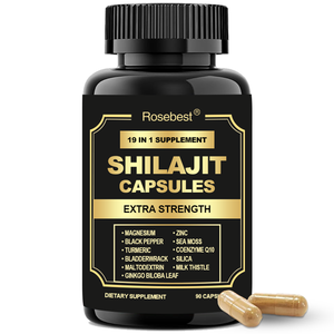 Cápsulas Herbais Orgânicas Puras de Ashwagandha, Sea Moss e Shilajit da Rosebest, Suplemento Herbal para Homens - Product Image 1
