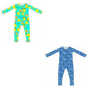 Combinaison bébé en tissu bambou et élasthanne personnalisée, à fermeture éclair bidirectionnelle, facile à changer de couche, confortable et respirante, très vendue - Product Image 3